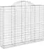 vidaXL Gabione mit Hochbogen Verzinktes Eisen 200x30x160/180cm (153488)