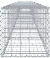vidaXL Gabione mit Deckel 800x50x50 cm Verzinktes Eisen
