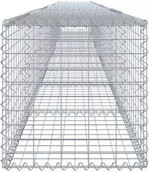 vidaXL Gabione mit Deckel 800x50x50cm, verzinktes Eisen (3295139)