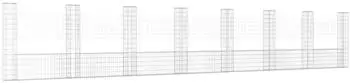 vidaXL Gabionenkorb U-Form 8 S&auml;ulen Eisen 860x20x150cm (151288)