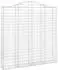 vidaXL Gabione mit Hochbogen 200x30x200/220cm Verzinktes Eisen (153390)