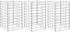 vidaXL Gabionen-Hochbeet Stahl Drahtgitter 3er-Set 30x30x50cm