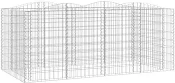 vidaXL Gabionen-Hochbeet mit Hochbogen 200x100x100cm Verzinktes Eisen (153554)