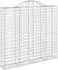 vidaXL Gabionenzaun mit Hochbogen 4 Stk. 200x30x180/200cm Verzinktes Eisen (3146196)