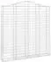 vidaXL Gabionen mit Hochbogen 3 Stk. 200x30x200/220cm Verzinktes Eisen (3145536)
