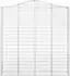vidaXL Gabionen mit Hochbogen 3 Stk. 200x30x200/220cm Verzinktes Eisen (3145536)