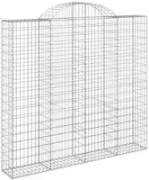 vidaXL Gabionen mit Hochbogen 6 Stk. 200x30x180/200cm Verzinktes Eisen