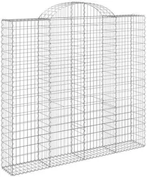 vidaXL Gabionen mit Hochbogen 6 Stk. 200x30x180/200cm Verzinktes Eisen
