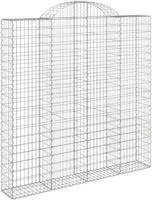 vidaXL Gabionen mit Hochbogen 5 Stk. 200x30x200/220cm Verzinktes Eisen