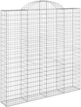 vidaXL Gabionen mit Hochbogen 5 Stk. 200x30x200/220cm Verzinktes Eisen (3146218)