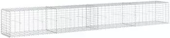 vidaXL Gabionenkorb mit Deckel Verzinkter Stahl 400x50x50cm (3295135)