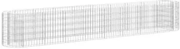 vidaXL Gabionen-Hochbeet Verzinktes Eisen 330x50x50cm