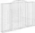 vidaXL Gabionenzaun mit Hochbogen 2 Stk. 300x30x200/220cm Verzinktes Eisen (3146611)
