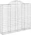 vidaXL Gabionenzaun mit Hochbogen 2 Stk. 200x30x160/180cm Verzinktes Eisen (3146173)