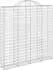 vidaXL Gabionen mit Hochbogen 200x30x200/220cm, verzinktes Eisen, 3 Stk.