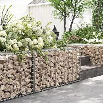 Songmics Gabionenkorb 100x50x50cm Maschenweite 5x10cm 2er-Set (GBN001E01)