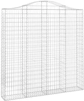 vidaXL Gabionenkörbe mit Hochbogen 2 Stk. 200x30x200/220cm, verzinktes Eisen