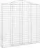 vidaXL Gabionenkörbe mit Hochbogen 2 Stk. 200x30x200/220cm, verzinktes Eisen