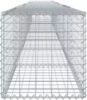 vidaXL Gabione mit Deckel 700x50x50 cm Verzinktes Eisen