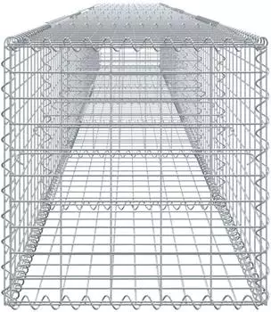 vidaXL Gabione mit Deckel 700x50x50cm verzinktes Eisen (3295138)