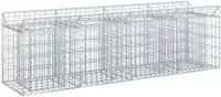 vidaXL Gabionen-Hochbeet 200 x 50 x 60 cm Verzinkter Stahl Silber