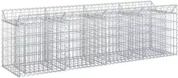 vidaXL Gabionen-Hochbeet silber 200x50x60cm verzinkter Stahl (42033293)
