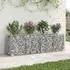 vidaXL Gabionen-Hochbeet silber 200x50x60cm verzinkter Stahl (42033293)