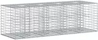 vidaXL Gabionen-Hochbeet 180 x 60 x 55 cm Verzinkter Stahl Silber