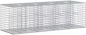 vidaXL Gabionen-Hochbeet silber 180x60x55cm verzinkter Stahl (42033323)