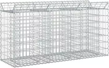 vidaXL Gabionen-Hochbeet silber (42033304)