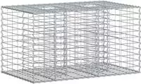 vidaXL Gabionen-Hochbeet 100 x 60 x 55 cm Verzinkter Stahl Silber