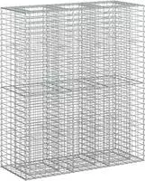 vidaXL Gabionen-Hochbeet 2 stk. 130 x 50 x 150 cm Verzinkter Stahl