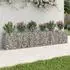 vidaXL Gabionen-Hochbeet 2 Stk. 300x50x60cm verzinkter Stahl, silber (3422216)
