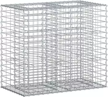 vidaXL Gabionen-Hochbeet 90x50x80cm verzinkter Stahl, silber
