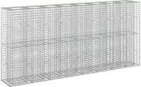vidaXL Gabionen-Hochbeet 4 stk. 330 x 50 x 150 cm Verzinkter Stahl