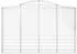 vidaXL Gabionen mit Hochbogen 200x30x120/140cm verzinktes Eisen, 2 Stk.