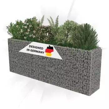 Deluke Hochbeet ROON Gabione aus Stahl 270x50x100cm