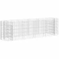 vidaXL Gabionen-Hochbeet Verzinktes Eisen 190x50x50 cm