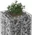vidaXL Gabionen Hochbeet silber 50x50x150cm verzinkter Stahl (42033332)