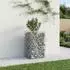 vidaXL Gabionen-Hochbeet silber 50x50x80cm verzinkter Stahl (42033302)