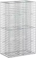 vidaXL Gabionen-Hochbeet 90 x 50 x 150 cm Verzinkter Stahl Silber