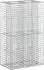 vidaXL Gabionen Hochbeet silber 90x50x150cm verzinkter Stahl (42033333)