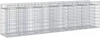 vidaXL Gabionen-Hochbeet 2 Stk. 300x50x80cm verzinkter Stahl, silber (3422222)