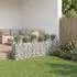 vidaXL Gabionen-Hochbeet 2 Stk. 300x50x80cm verzinkter Stahl, silber (3422222)