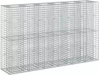 vidaXL Gabionen-Hochbeet 3 stk. 250 x 50 x 150 cm Verzinkter Stahl