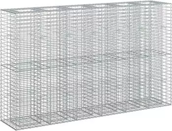 vidaXL Gabionen-Hochbeet 3er-Set 250x50x150cm verzinkter Stahl (3422235)