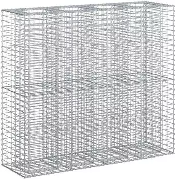 vidaXL Gabionen-Hochbeet 170x50x150cm verzinkter Stahl, 2er-Set (3422234)