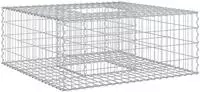 vidaXL Gabionen Hochbeet 100 x 100 x 40 cm Verzinkter Stahl Silber