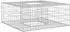 vidaXL Gabionen Hochbeet 100x100x40cm verzinkter Stahl, silber