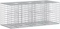vidaXL Gabionen-Hochbeet 140 x 60 x 55 cm Verzinkter Stahl Silber